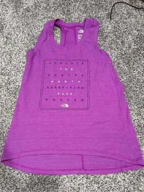 The North Face Women’s Purple XS Racerback Tank Lightweight Classic Fit Logo